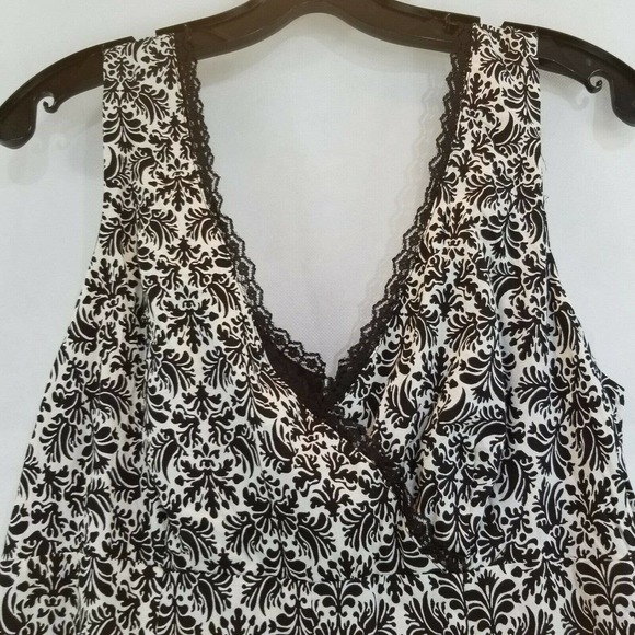 Linea Domani Dress 8 Black White Tank Style Lace - Picture 2 of 12